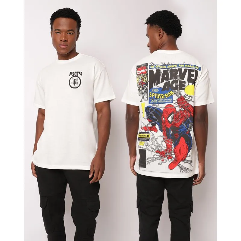 Camiseta Masculina Texturizada Marvel Homem Aranha Branca G