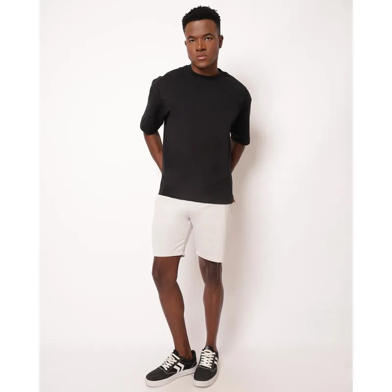 Bermuda Masculina Reta Canelada com Cordão Cinza M