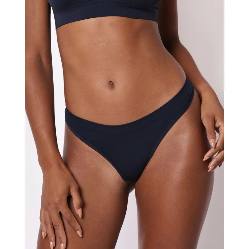 Calcinha Feminina Fio Dental Sem Costura Marinho M