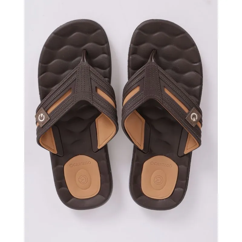 Chinelo Masculino Cartago Tira Larga Marrom 37/38