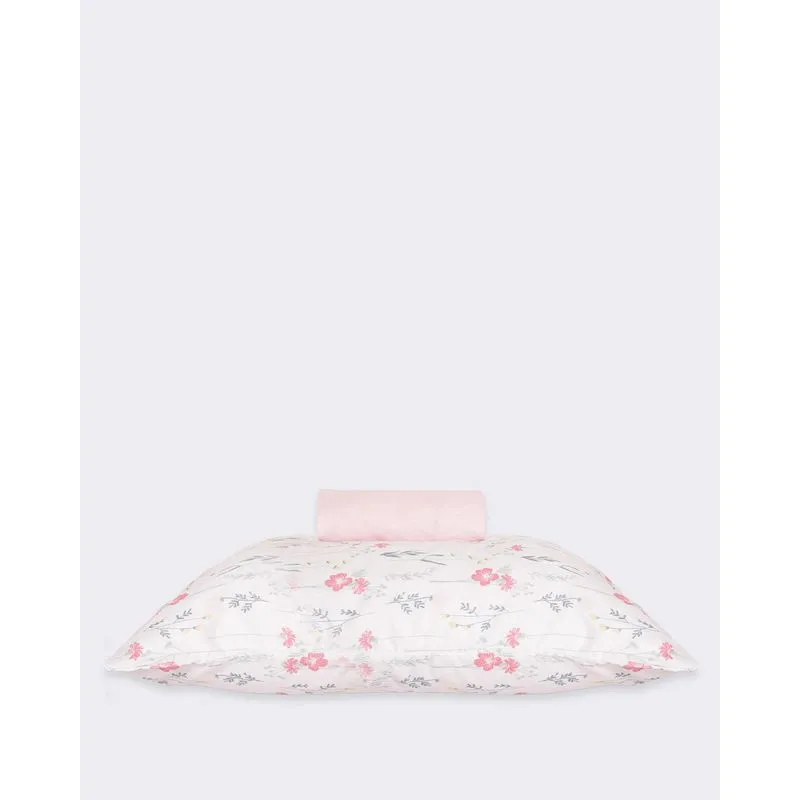 Jogo de Cama Solteiro Algodão 2 Peças Estampa Floral Arte & Cazza Rosa UN
