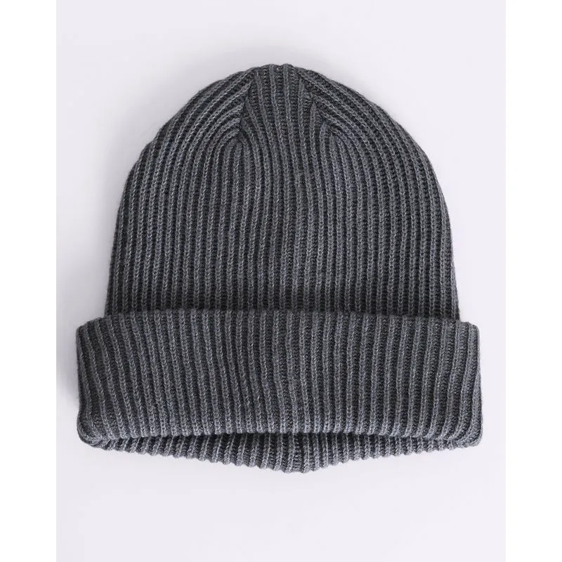 Gorro Masculino Canelado Cinza UN