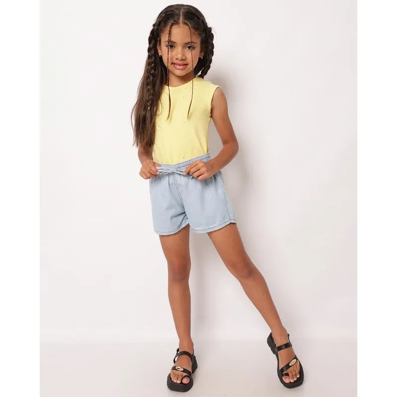 Short Liocel Infantil Laço Azul 8