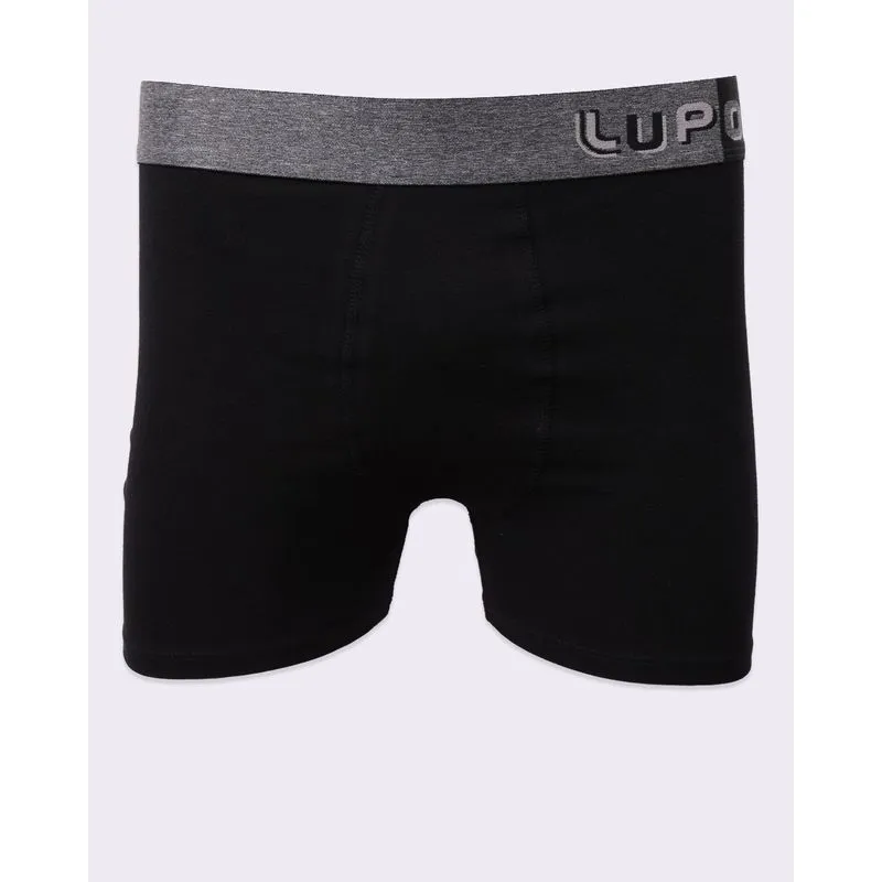 Cueca Masculina Boxer Lupo Preta G