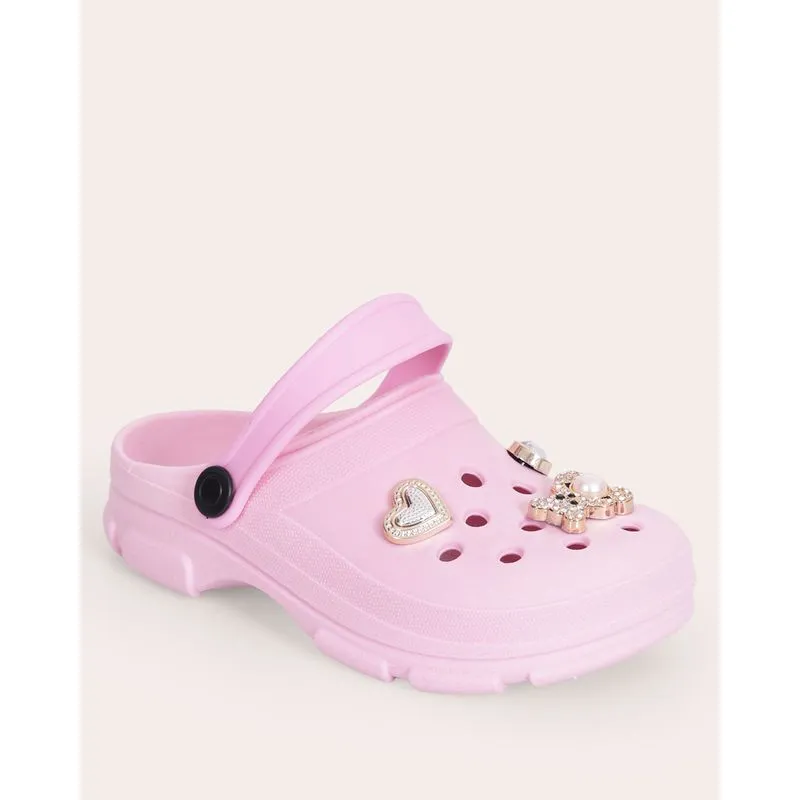Sandália Infantil Babuche com Aplicações Rosa 31/32