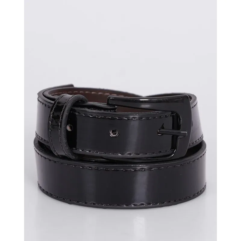Cinto Feminino Slim Envernizado Preto M