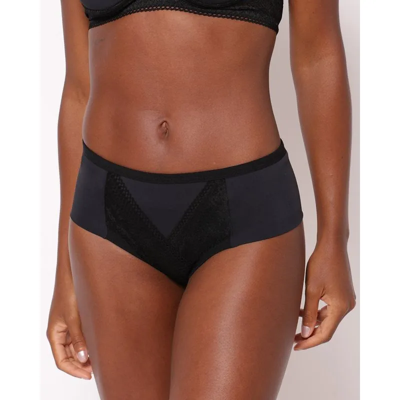 Calcinha Biquini Feminina Poliamida Renda Preta GG