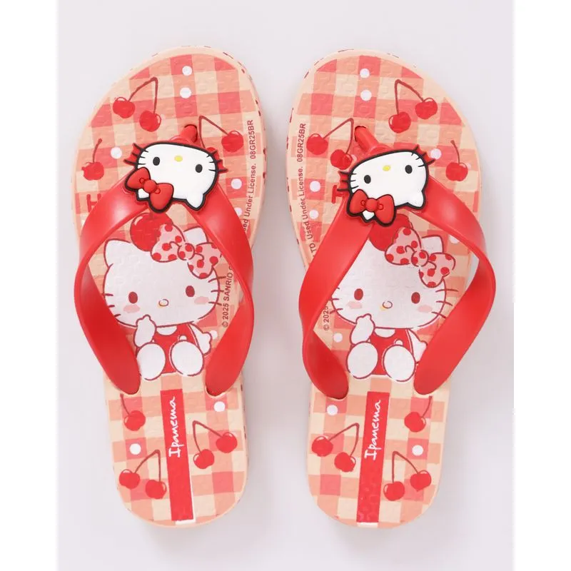 Chinelo Ipanema Infantil Hello Kitty Vermelho 25/26
