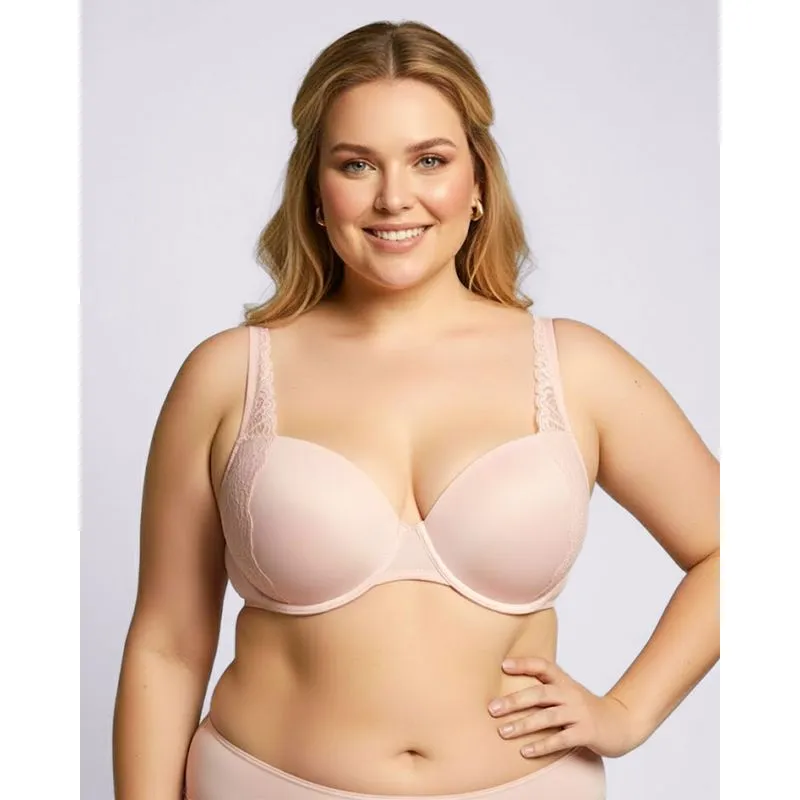 Sutiã Plus Size Feminino com Base e Bojo Renda Rosa 48