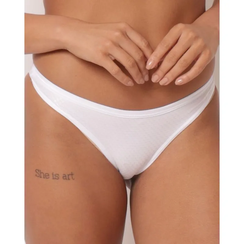 Calcinha Feminina Biquíni Texturizada Branca GG