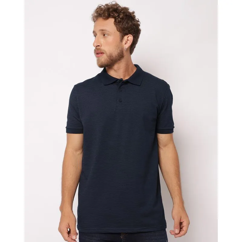 Camisa Polo Masculina Analogy Manga Curta Marinho M