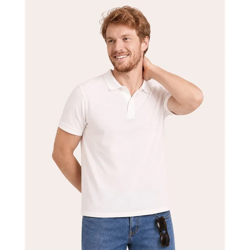 Camisa Polo Masculina Estampa Jacquard Off White GG
