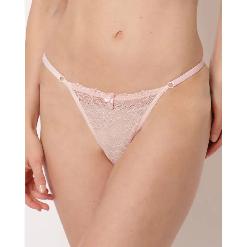 Calcinha Feminina String Renda Rosa P