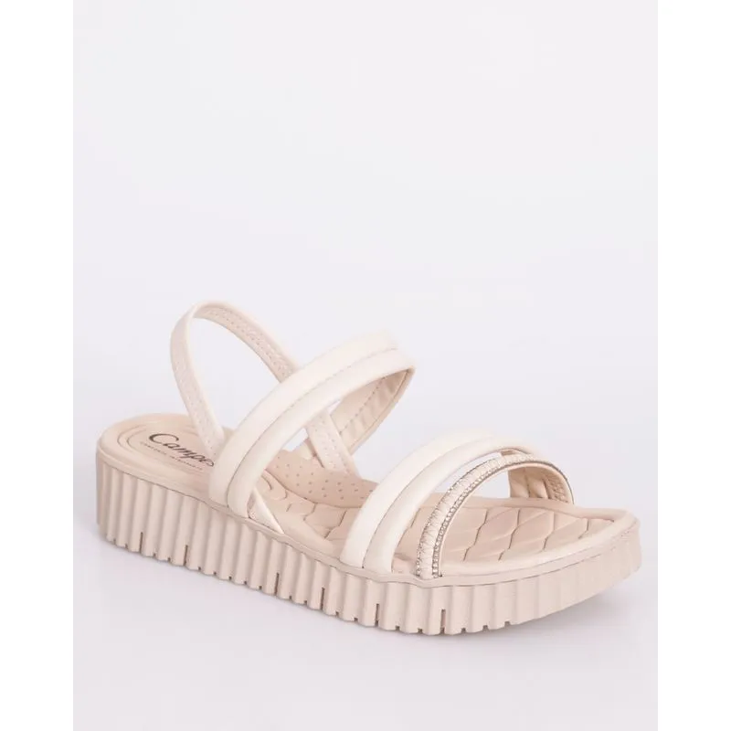 Sandália Feminina Flatform Campesí Anatômica Off White 37