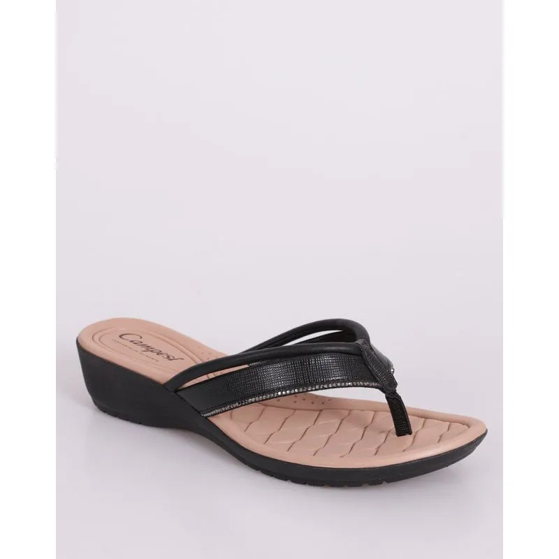Tamanco Feminino Campesí com Strass Preto 34