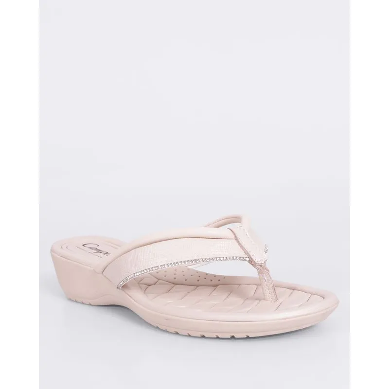 Tamanco Feminino Campesí com Strass Bege 35