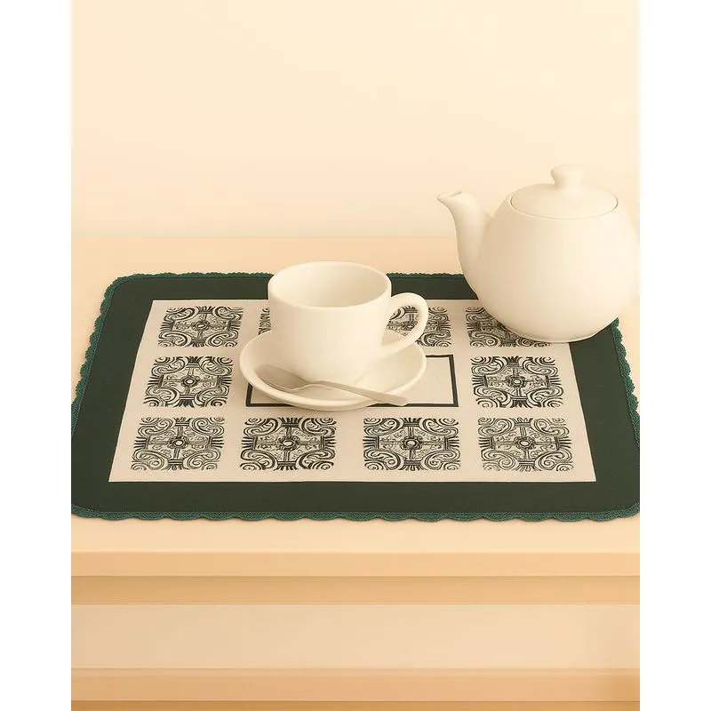Lugar Americano 30cm x 40cm Estampado Verde UN