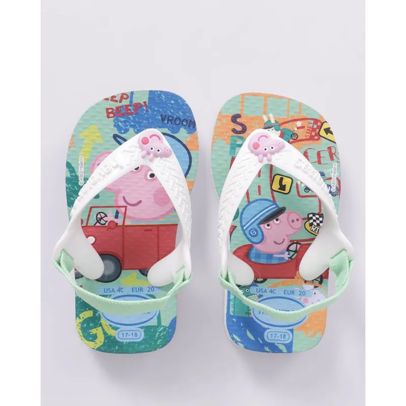 Chinelo Havaianas Bebê Peppa Pig Branco 21