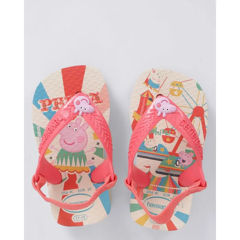 Chinelo Havaianas Bebê Peppa Pig Bege 22