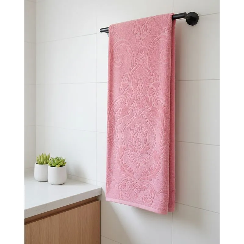 Toalha de Banhão Algodão Atlântica 75cm x 145cm Rosa UN