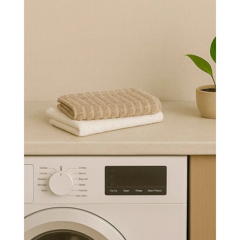 Kit 2 Panos Microfibra 45cm x 55cm Bege e Branco UN
