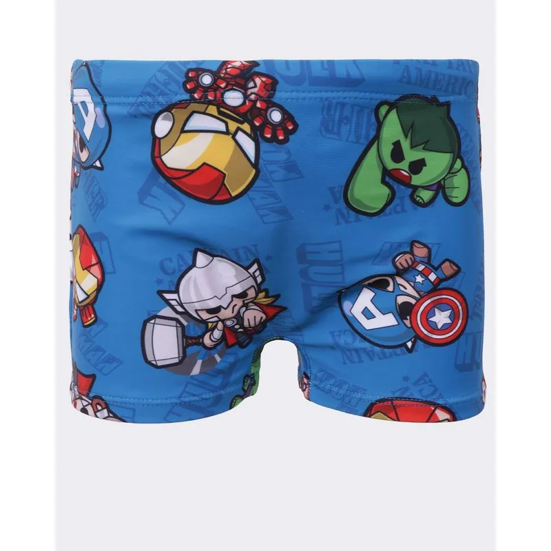 Sunga Bebê Boxer Marvel Vingadores Proteção UV50+ Azul 3