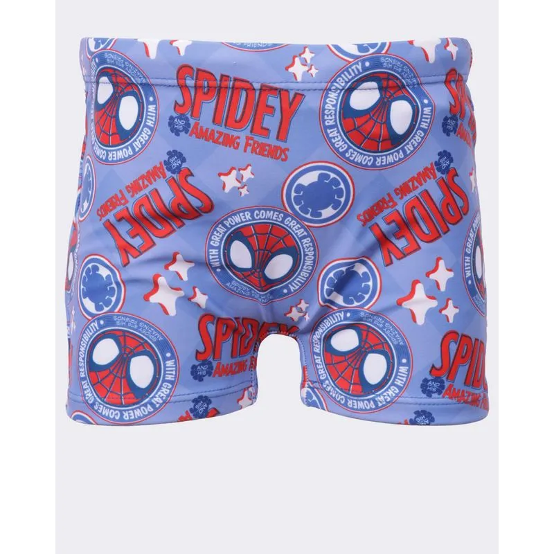 Sunga Bebê Boxer Marvel Homem Aranha Proteção UV50+ Azul 2