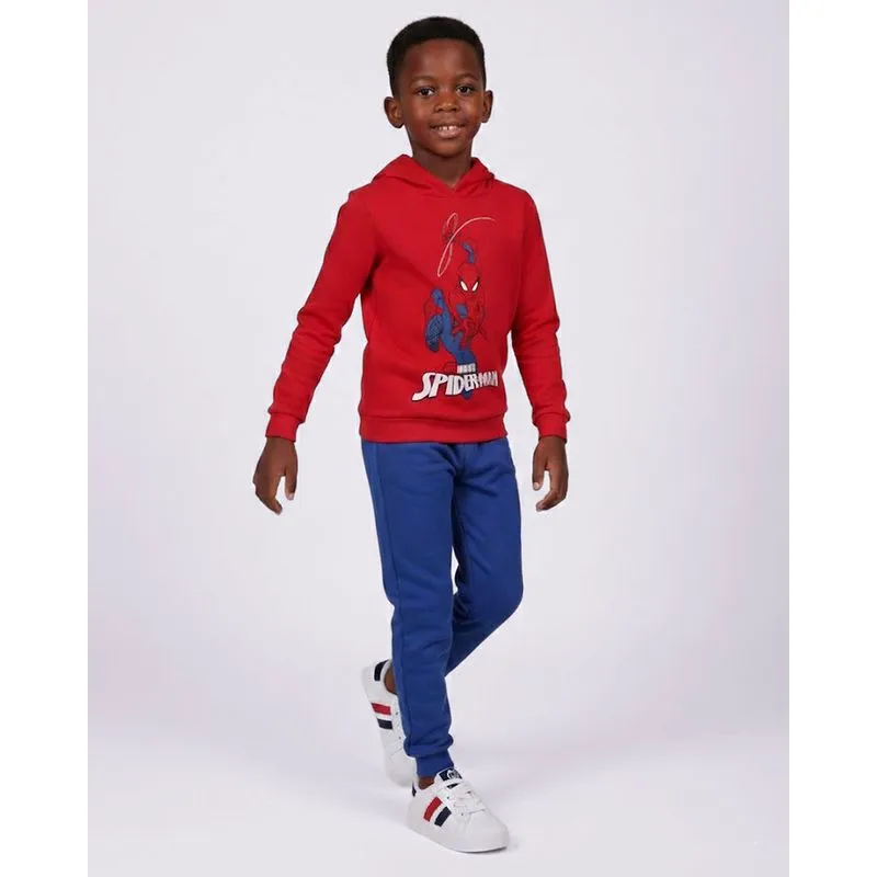 Conjunto Moletom Infantil Algodão Homem Aranha Vermelho 8