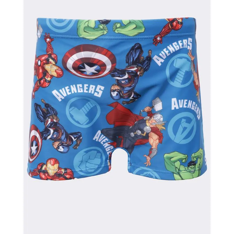 Sunga Infantil Boxer Marvel Vingadores Proteção UV50+ Azul 8