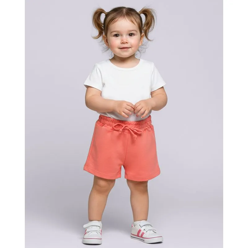 Short Bebê Moletinho com Cordão Laranja 2