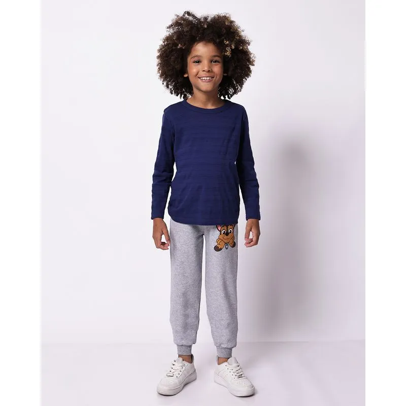 Calça Moletom Infantil Patrulha Canina Chase Cinza 8