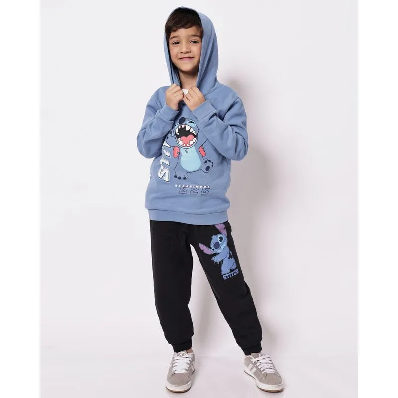 Calça Moletom Infantil Algodão Jogger Stitch Disney Preta 6