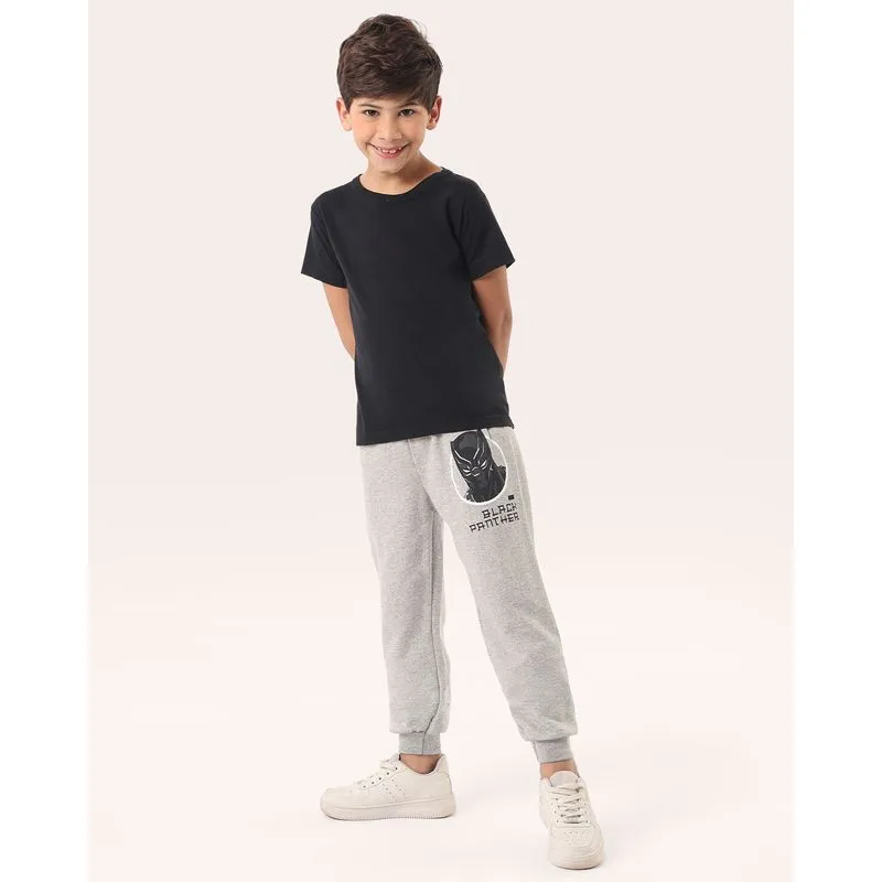 Calça Moletom Infantil Marvel Pantera Negra Cinza 8