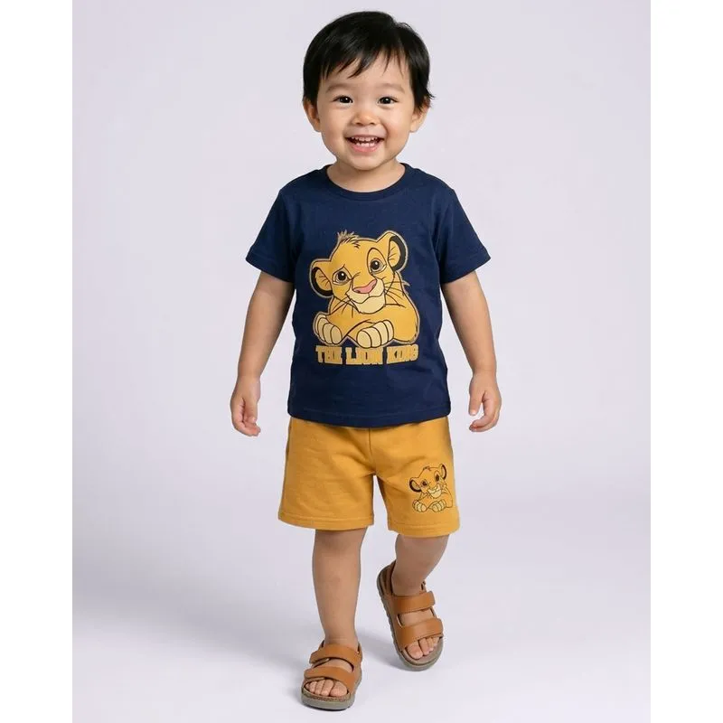 Conjunto Bebê Curto Algodão Disney O Rei Leão Marinho 3