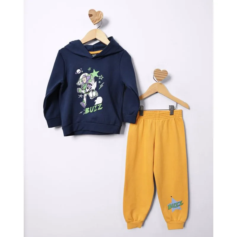 Conjunto Moletom Bebê Algodão com Capuz Disney Toy Story Marinho 2