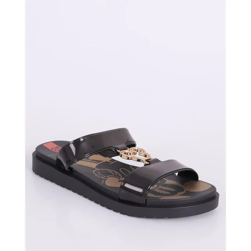 Sandália Feminina Slide Zaxy Disney Mickey Preta 39/40