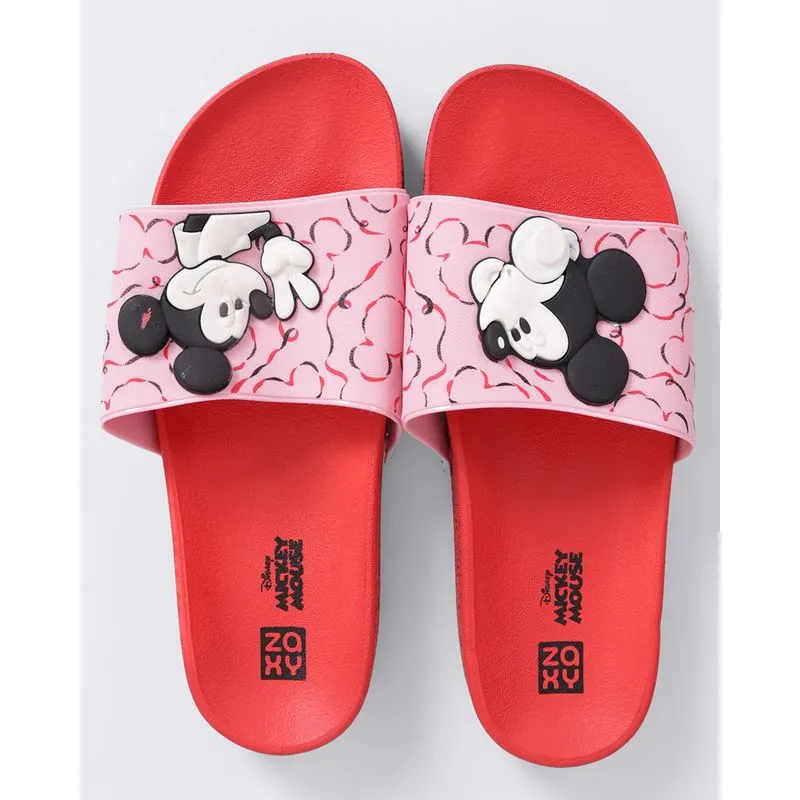 Chinelo Feminino Slide Zaxy Disney Mickey Rosa 36