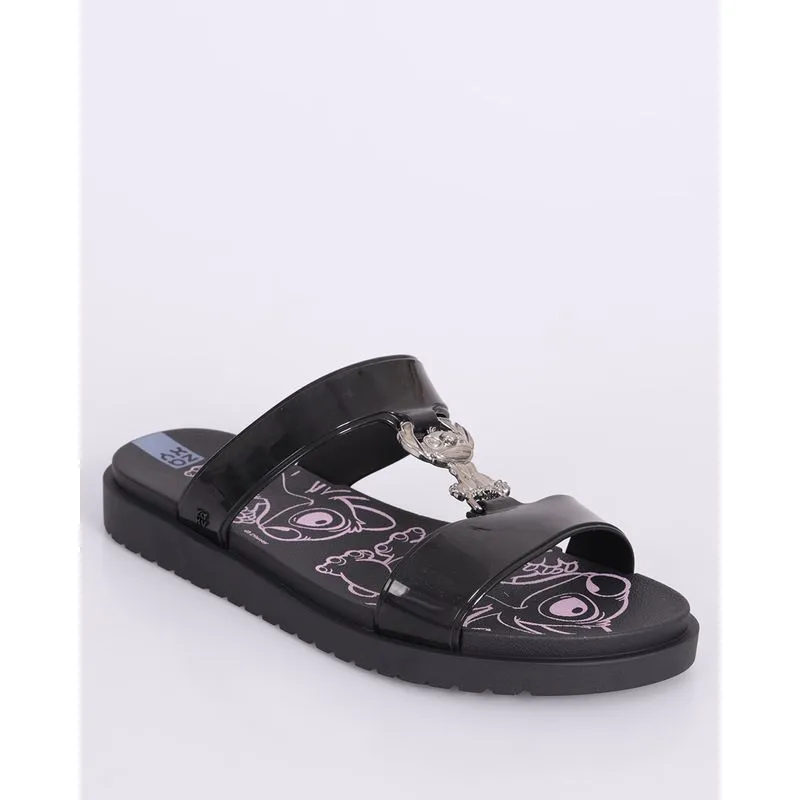 Sandália Feminina Slide Zaxy Disney Stitch Preta 33/34