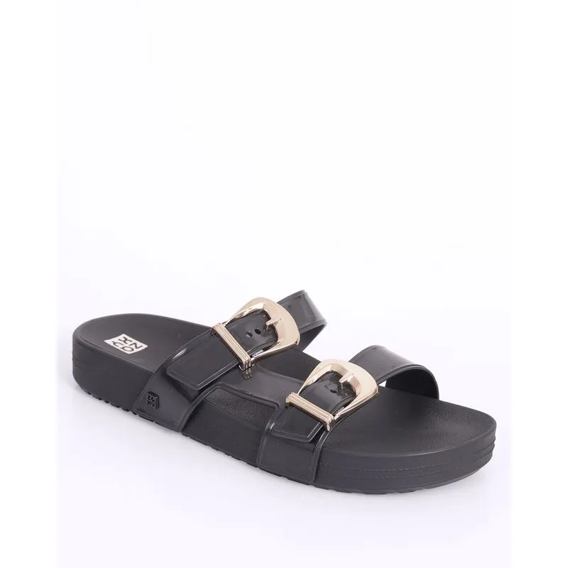 Sandália Feminina Zaxy Rasteira Birken Flash Preta 35