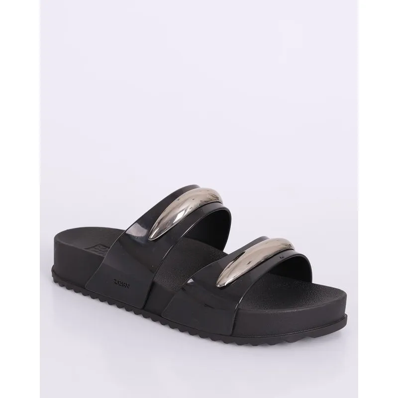 Sandália Feminina Flatform Zaxy com Detalhe Preta 38