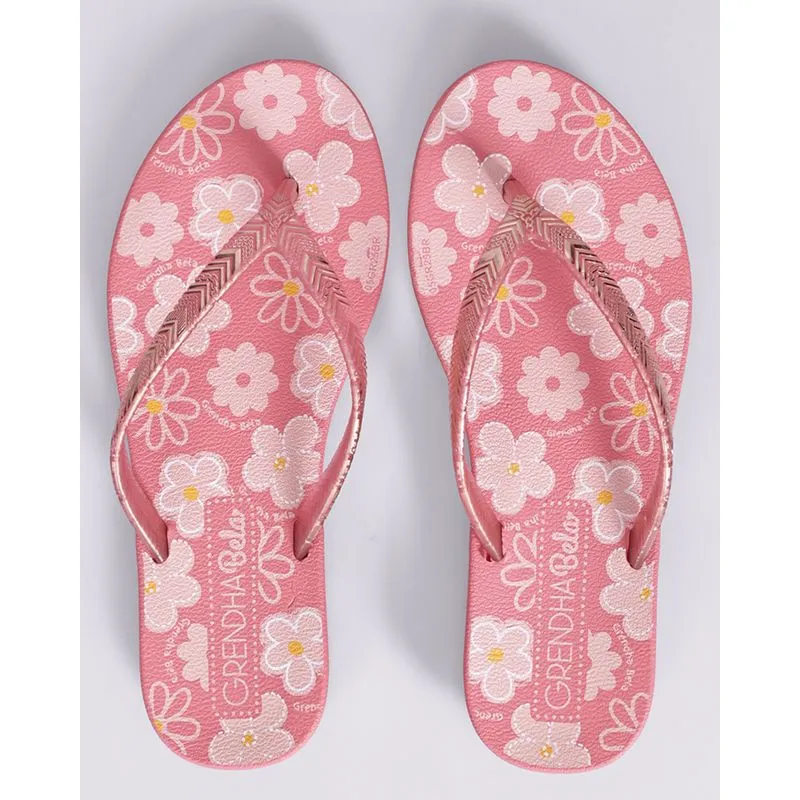 Chinelo Ipanema Infantil Bela Amor em Flor Rosa 34
