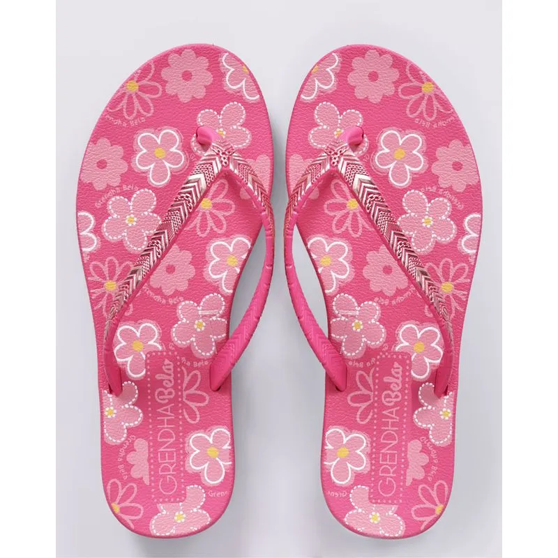 Chinelo Ipanema Infantil Bela Amor em Flor Rosa Escuro 34