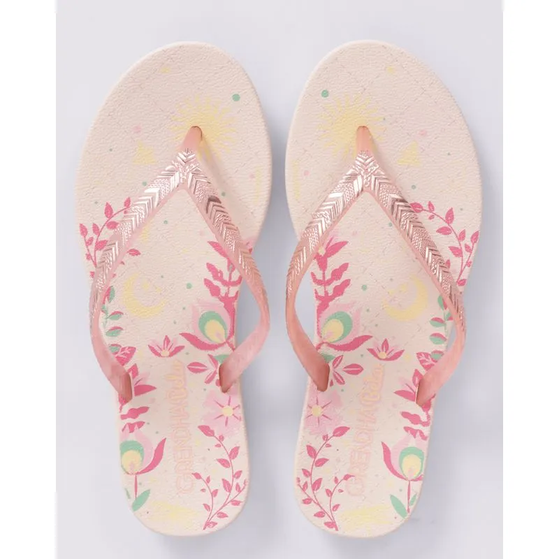 Chinelo Infantil Grendha Estampado Florido Rosa 31