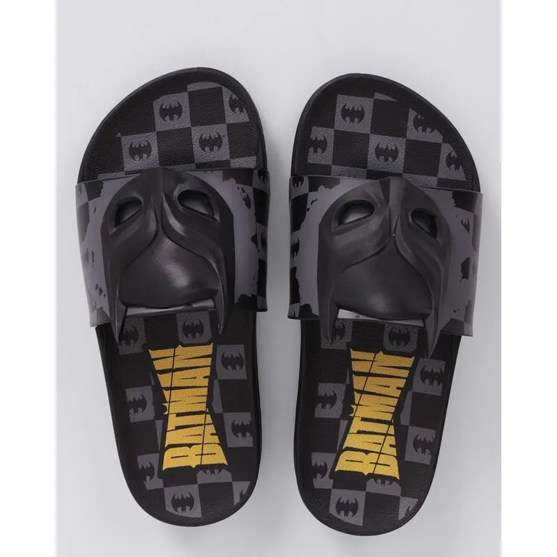 Chinelo Slide Infantil Grendene DC Comics Batman Preto 30