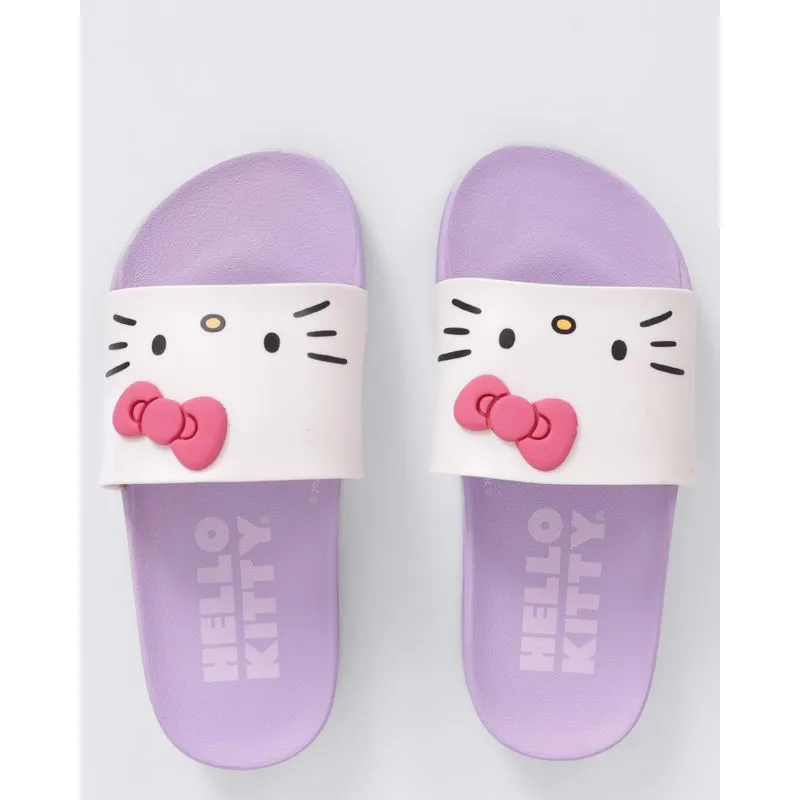 Chinelo Infantil Slide Hello Kitty Grendene Lilás 25