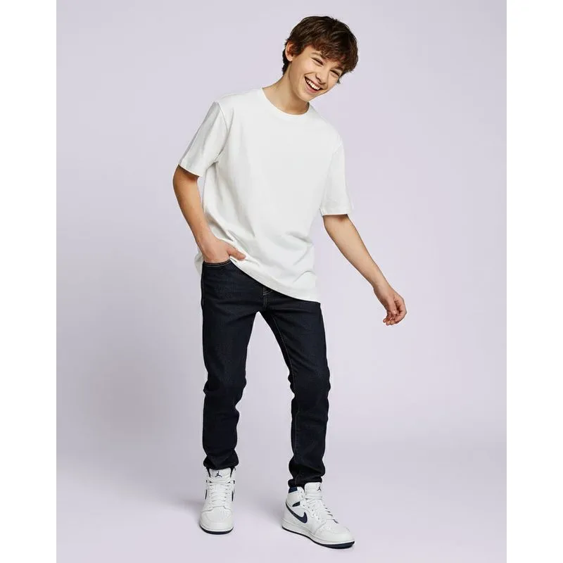 Calça Jeans Juvenil Reta Pespontada com Bolsos Azul 16