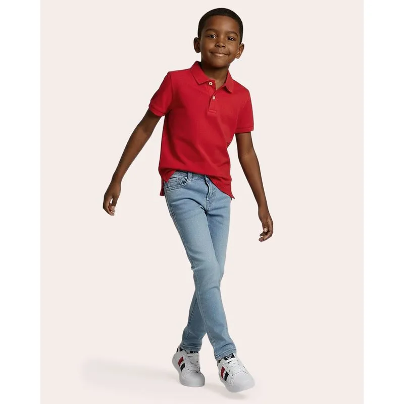 Calça Jeans Infantil Reta com Bolsos Azul 6