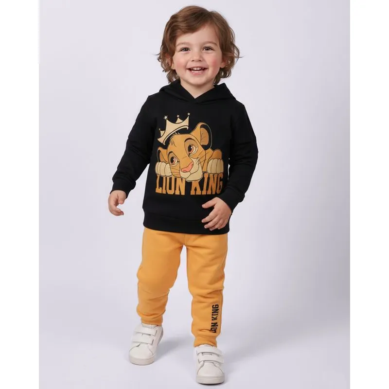Conjunto Moletom Bebê Algodão Rei Leão Preto 3
