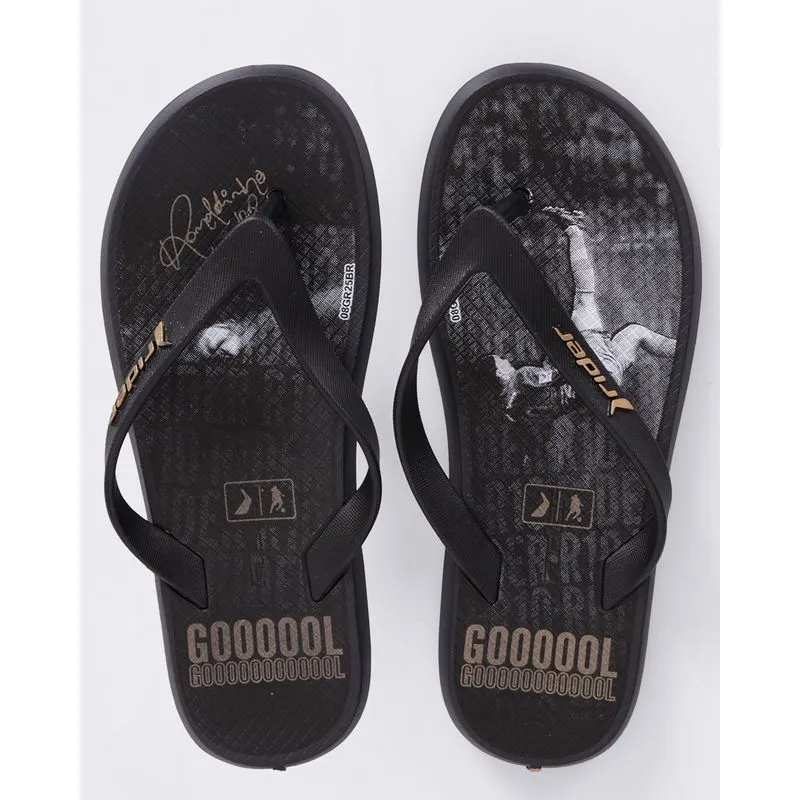 Chinelo Infantil Rider R1 R10 Ronaldinho Gaúcho Preto 35/36