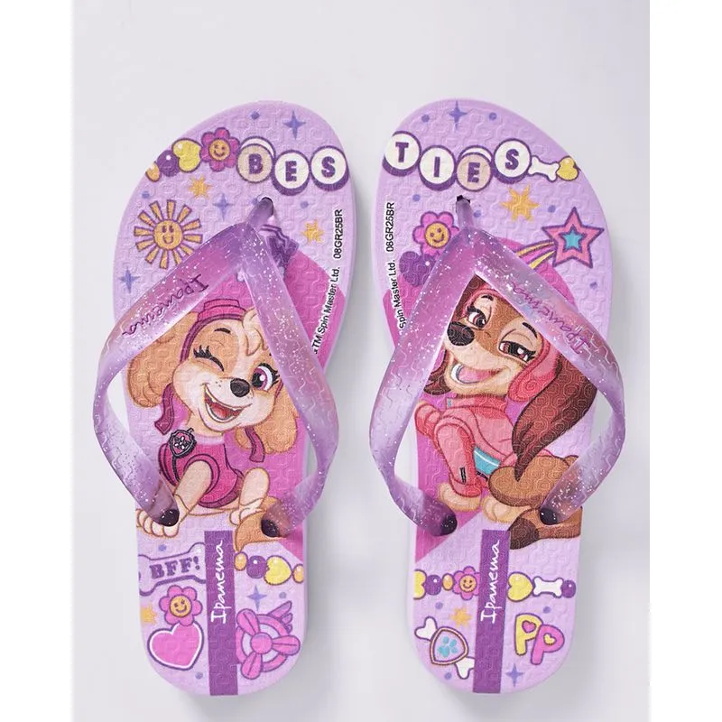 Chinelo Ipanema Infantil Patrulha Canina Lilás 36